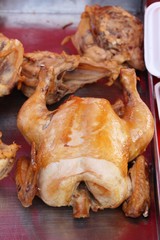 Boiled chicken with fish sauce in market