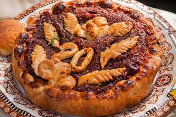 Holiday cake with jam