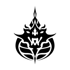 Year of dragon thai zodiac silhouette