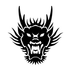 Obraz premium Year of dragon chinese zodiac silhouette