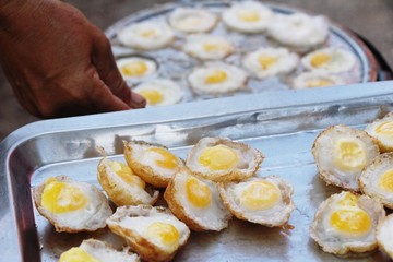 Quail eggs is delicious in street food