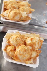 Coconut milk mix sugar and flour ,Thai dessert