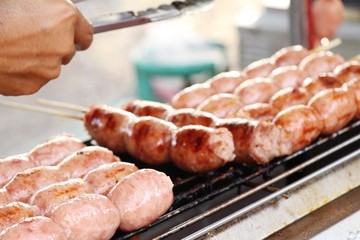 grilled sausage asia delicious at street food