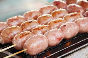 grilled sausage asia delicious at street food