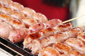 grilled sausage asia delicious at street food