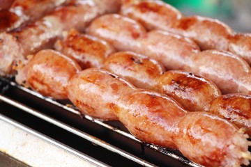 grilled sausage asia delicious at street food