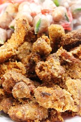 Fried fish cake is delicious at street food