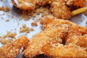 Fried chicken is delicious in street food
