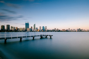 Fototapeta na wymiar Perth CBD city skyline, Perth WA Australia
