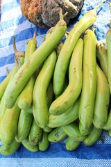 Fresh eggplant green organic at street food