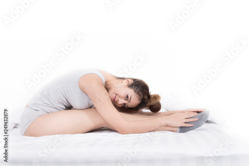 Attractive Beautiful And Beautiful Girl Kneel And Poses In