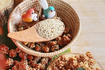 Chispy sugar peanut with sesame seed delicious