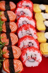 Mixed roll sushi set delicious, Japanese food