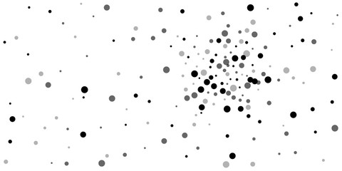 Scattered random black dots. Dark points dispersio