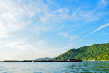Blue sky with sea view and landscape 