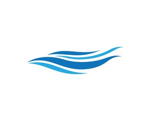 Naklejka premium Water wave logo illustration