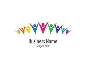 Community logo template illustration