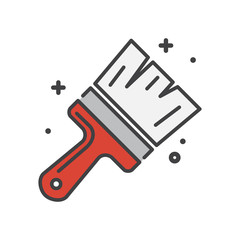 Brush line icon on white background for graphic and web design, Modern simple vector sign. Internet concept. Trendy symbol for website design web button or mobile app