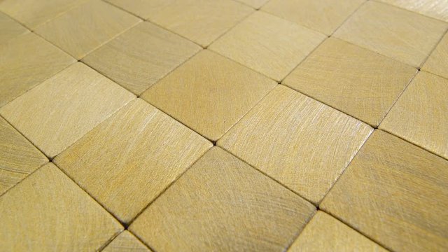 Metal surface consisting of square plates.