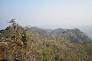 Hilltop view at afternoon from Konglak hilltop at Sajek Valley in Rangamati