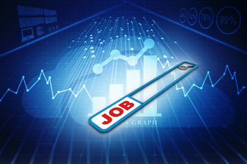 Search Job Concept 3d illustration