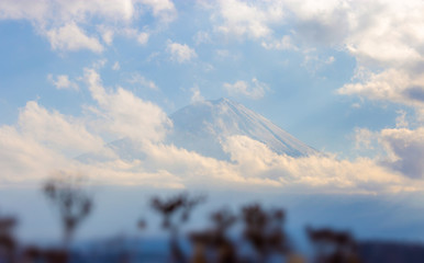 Mt. Fuji and Lake Kawaguchi at Yamanashi, japan