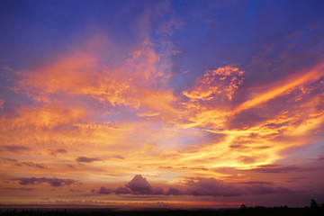 Photo picture a Beautiful natural delicious magnificent asian sunset sunrise.