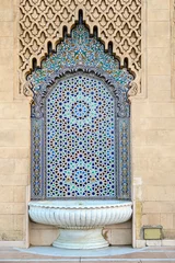 Detail der Moschee in Marrakesch Marokko, Foto als Hintergrund © underworld