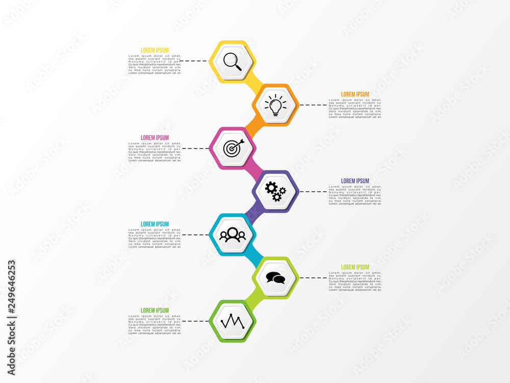 Poster modern vector infographics elements design template. business data visualization infographics timeli