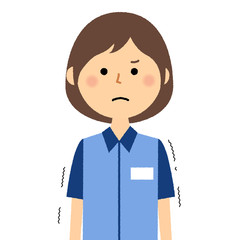 女性店員　悔しい