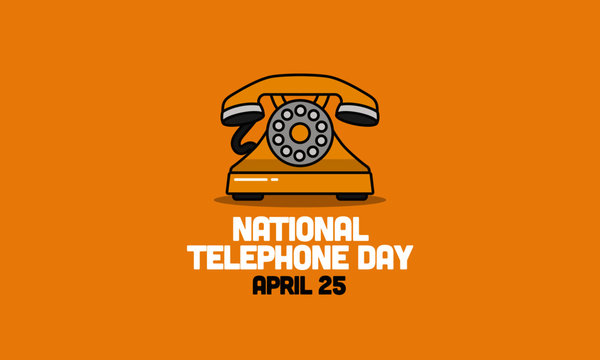 National Telephone Day 25 April Poster