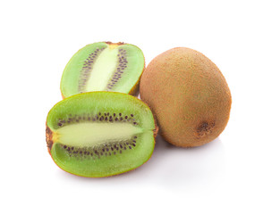 kiwi slice isolated on white background