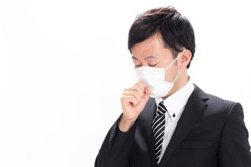 マスクをしたビジネスマン