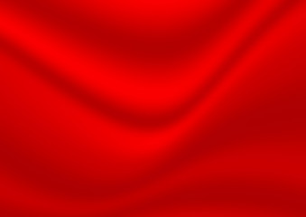 Abstract red vector background. Satin luxury cloth texture. Smooth elegant silk