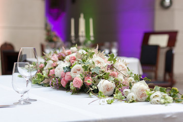 wedding bouquet on the table