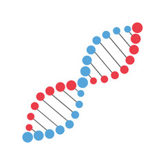 DNA helix icon. Simple gene structure icon, genetic sign. Vector illustration.