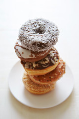 Donuts on plate 