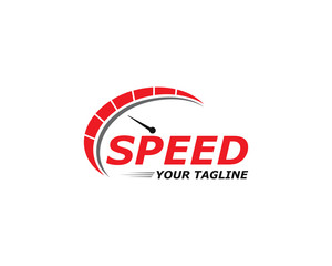 Speed logo faster template vector icon illustration