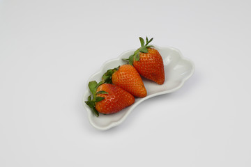 isolated red strrawberry