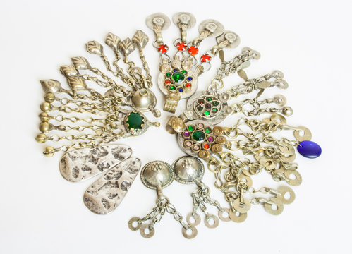 Jewelery at ethnic style. Kuchi pendants.