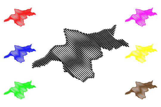Mongala Province (Democratic Republic of the Congo, DR Congo, DRC, Congo-Kinshasa) map vector illustration, scribble sketch Mongala map