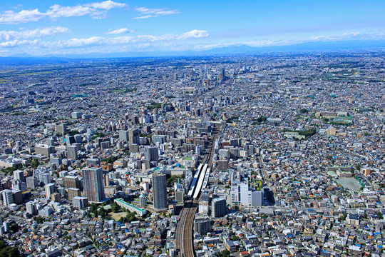 浦和駅周辺／航空写真、空撮