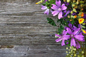 Fototapeta premium wooden, background, decoration, board, space, summer, beautiful, spring, bouquet, floral, blossom, rustic, pink, wood, nature, beauty, white, flower, love, bloom, bunch, colorful, vintage, green, colo