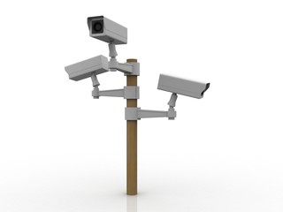 3d rendering Surveillance CCTV Security Camera