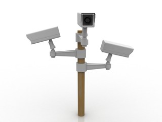 3d rendering Surveillance CCTV Security Camera