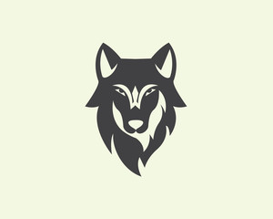 Head wolf logo design inspiration © syafart