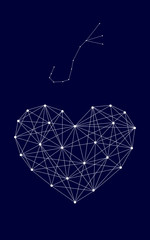 Starry sky.  Zodiac. The Constellation Scorpio