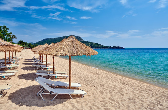 Beautiful beach in Toroni, Greece