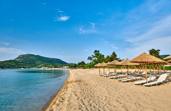 Beautiful beach in Toroni, Greece