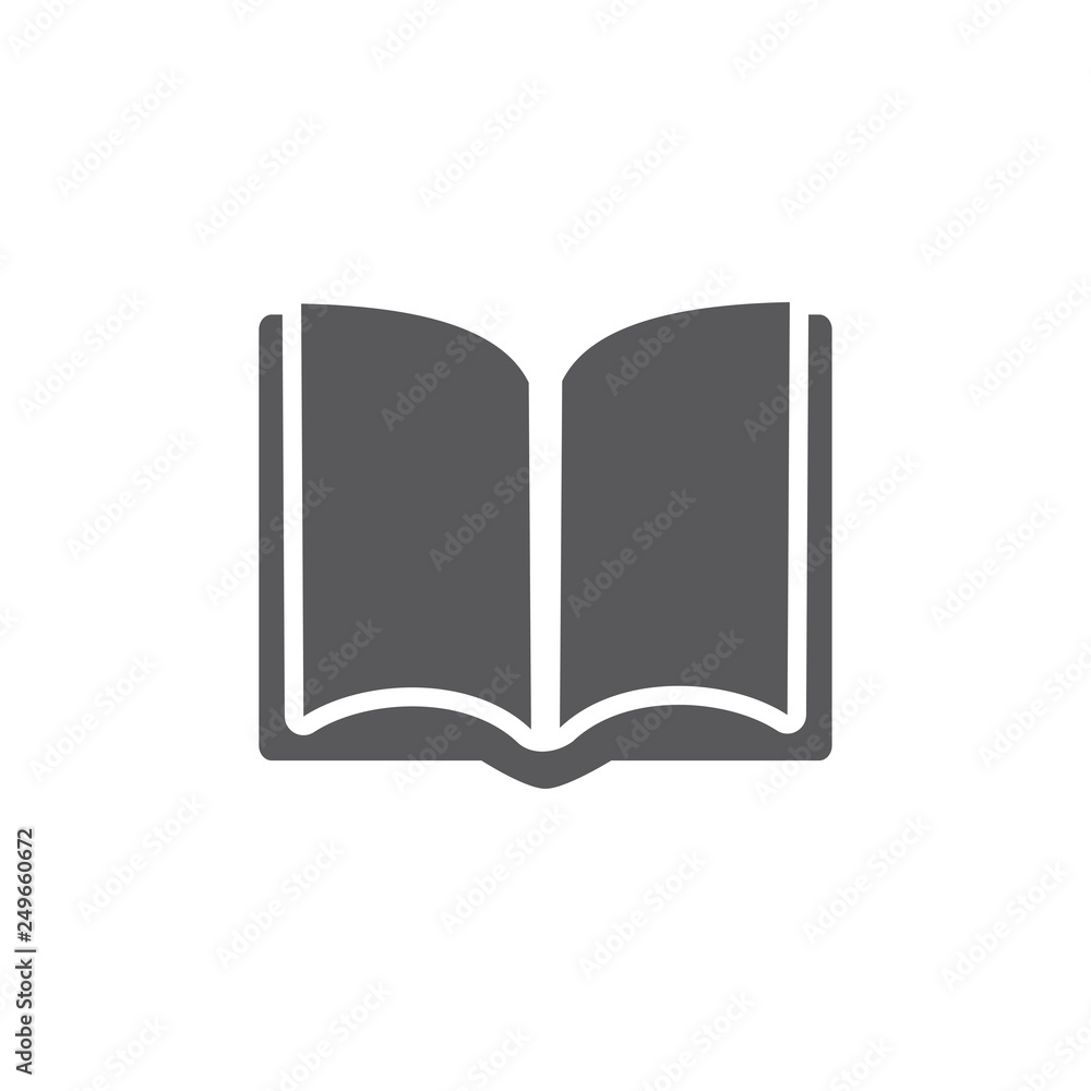 Wall mural book icon isolated on white background - Wall murals